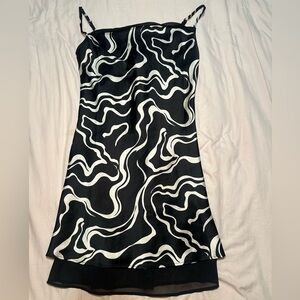 Black and White Abstract Dress